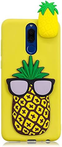 ZCXG Huawei Mate 10 Lite Case Yellow Pineapple Silicone Clear View Cover 3D Case Ultra Thin Back Bumper Case Rubber Shockproof Anti-Scratch Slim Soft Cover Slim Fit Crystal