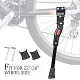 iHomeGarden Bike Kickstand Bike Stand for Mountain Bike and Road Bike - Bicycle Accessories for City Bike Kids Bike Sports Bike Adult Bike - Adjustable Length Fits Most - Black