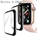 [2-Pack] Apple Watch Serie 4 44MM Screen Protector, LuettBiden [9H Hardness] [Anti-Scratches] [Anti-Fingerprint] Tempered Glass Screen Protector Film Compatible Watch Serie 4 44MM [Black]