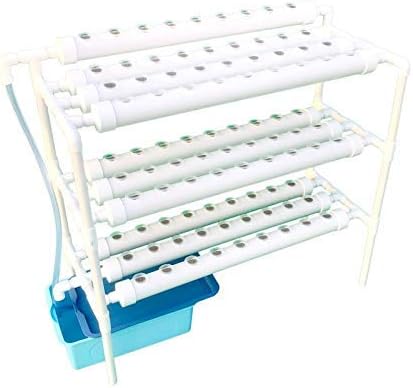 LAPOND Hydroponic Grow Kit,3 Layers 90 Plant Sites PVC Pipe Hydroponics 10 Pipes Hydroponics Growing System Water Culture Garden Plant System for Leafy Vegetables(33 Pipes)
