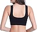 AM CLOTHES Plus Size Sports Bras for Women Wireless Pack Padded Yoga Bra with Removable Pads 4X-Large 3 Pack-Black White Nude