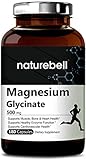 Maximum Strength Magnesium Glycinate 500mg, 180 Capsules, Supports Muscle, Bone, Joint, Heart Health, Enzyme Function, No GMOs, Made in USA