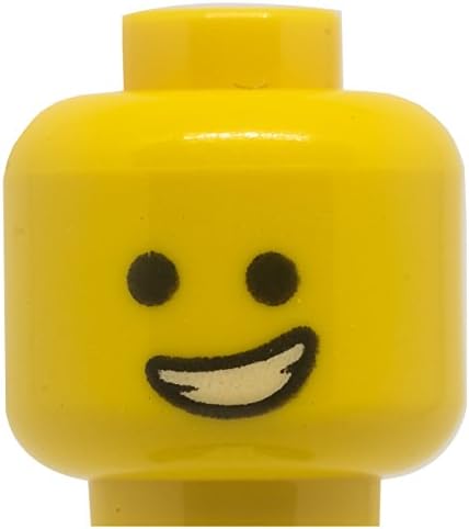 LEGO Minifigure Parts -- Head: Dual Sided - Male, Open Smile with Teeth / Scared (PACK OF 2)