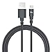Tech Armor Apple MFi Certified Lightning Cable to USB A - 6FT Space Grey - Tough-Braided Extra-Strong Jacket - Sync/Charge iPhone & iPad