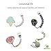 Ali+Oli Silicone Bead Pacifier Clip for Baby Girl or Boy (White Wood) Binky Soother Holder Leash, BPA Free, Keeps Teethers Safe, Chupetes para Bebes