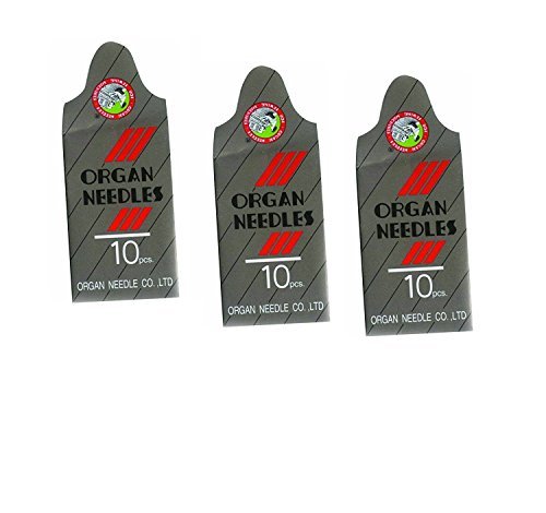 30 Pieces TITANIUM Home Sewing Machine NEEDLES ASSORTMENT (ORGAN 15X1 SIZE#11,14, 16) 10pcs per size