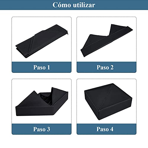 Paquete de 3 organizadores de cajones de ropa interior de calcetines,Organizador de almacenamiento con Divisores de Cajones Plegables de 72 celdas(3x24),Caja de almacenamiento de corbata (Negro)