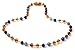 BoutiqueAmber Baltic Amber Teething Necklace Made with Labradorite and Lapis Lazuli Beads - Size 12.5 inches (Cognac/Labradorite/Lapis Lazuli, 12.5 inches)