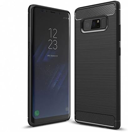 Galaxy Note 8 Case, TOPTJ Super Lightweight Ultra Slim Thin Carbon Fiber Scratch Resistant Shock Absorption Soft TPU Protective Cover For Samsung Galaxy Note8, BLACK