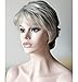 Royalfirst Short Curly Wigs for Women Silver Gray White Hair Wigs Heat Resistant Synthetic with Wig Cap