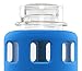 Ello Pure Glass Water Bottle with Silicone Sleeve | 20 oz | Blue Squares