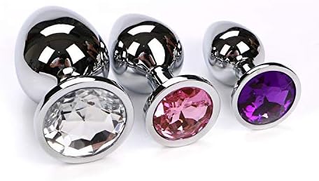 P-Lug Stainless Steel Metal Funny Toys for Woman Smooth Bead Erotic Crystal Accessories P-Lug for Men P-Lug,SML