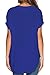 Chase Secret Women Summer Casual Shirt Tops Plus Size Blouse Chiffon Pullover XXL Blue