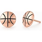 Sportybella- Basketball Earrings, Stud Basketball Jewelry, Gift for Women Players & Fans, Sports Jewelry