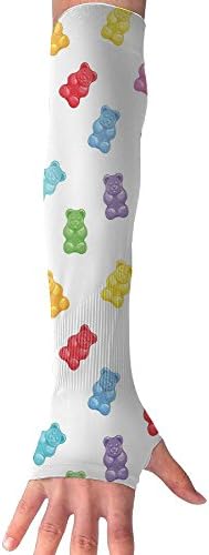 Vibrant Colored Gummy Bears Cooling Arm Sleeves Cover Arms Sports Gloves UV Protection For Men Women