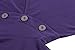 Zeagoo Women Long Sleeve Button Decor Slim Casual Basic T-Shirt Blouse Purple