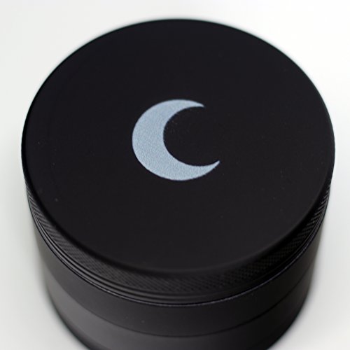 Brando Moon Spice Herb Grinder with Pollen Catcher | 4 Piece 2.5 inch with Pollen Scraper, Storage & Cleaning Brush | Smell Proof, Light & Compact | Portable Kitchen & Travel Accessories | Black - Thumbnail 6