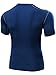 NELEUS Men's 3 Pack Workout Athletic Compression Shirts,003 Black,Grey,Blue,US L,EU XL