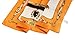 100% Silk Scarf Neckerchief Small Square Print Scarves Women (Classic Belts Orange)