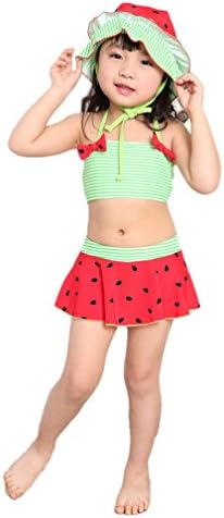 Fashion Watermelon Cartoon Baby Girl Bikini Sets (3T, Green &amp; Red)