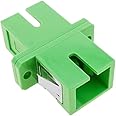 Elfcam® - Fiber Optic Adapter Coupler SC/APC Female to SC/APC Female Singlemode Simplex, 1 Pack