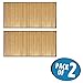 mDesign Water-Resistant Bamboo Floor Mat for Bathroom - Pack of 2, Large, Natural