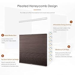 Changshade Blackout Cellular Shades Cordless, Top