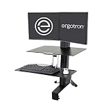 Ergotron - WorkFit-S Dual Sit-Stand Workstation with Worksurface - for Tabletop, Black
