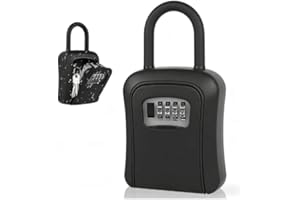 Diyife Key Lock Box, [Upgraded Large Capacity] Full Waterproof 4 Digit Combination Lock Box for Keys Outdoor with Protective 