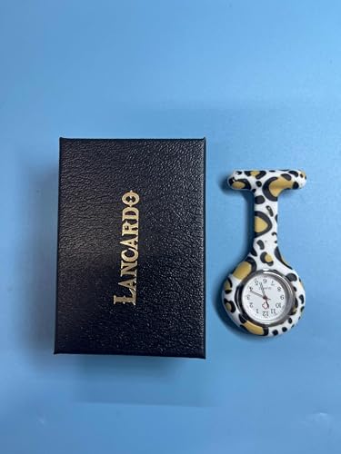 Women Girls Nurse Watches Hygienic Lapel Pin-on Brooch Flower Silicone Cover Medical Doctor Paramedic Hanging Fob Watch