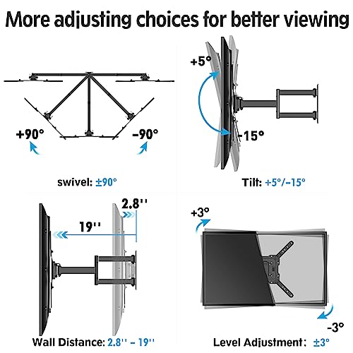 MOUNTUP TV Wall Mounts TV Bracket for Most 2660 Inches TVs, Full