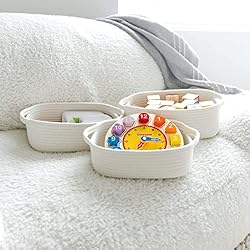 NaturalCozy 5-Piece Rectangle Storage Basket