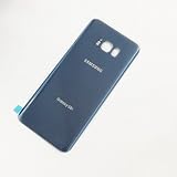 Battery Door Back Cover Glass Housing Case Battery Cover Adhesive For Samsung Galaxy S8 Plus G955 Two LOGO (Coral Blue)