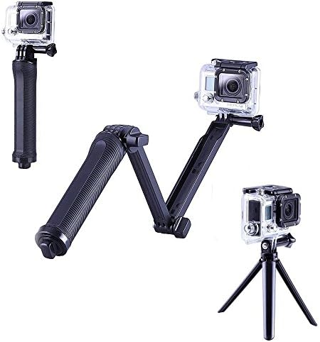 SMILEDRIVE® Gopro 3 in 1 Adjustable Selfie Stick Extension arm, Camera Grip and Tripod – A Multipurpose Action Camera Mount