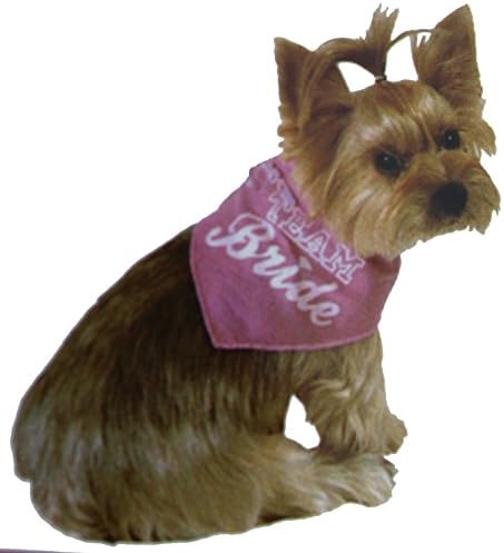 A Party Dog Team Bride Bandana for Pet Dog Wedding Accessories (Team Bride, Medium)