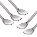 BCP 5pcs 2 in 1 Stainless Steel Lab Spoon Spatula with Neoprene Storage Bag