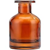 Gyaxiang 250ml Amber Glass Reed Diffuser Bottle,Fragrance Decor Container | Empty Refillable Diffuser Bottle for Essential Oils,Aromatherapy Container for DIY Reed Sticks,Crafts Decor,Small Flower Vase