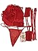 YKSH Women 4 Pcs Sexy lace Lingerie Garter Belts Corset teddy bodysuits Bodystocking,Red, One Size