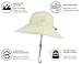 Safari Sun Hat Wide Brim Bonnie Fishing Cap with Adjustable Drawstring Olive for Men & Women