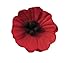 Designs by DH Small Paper Red Poppy Lapel Pin Flower Boutonniere Wedding Everyday