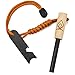 Texas Bushcraft Fire Starter Survival Kit - Ferro Rod Flint Fire Steel, Striker Tool | Cowhide Leather Tinder Bag | Emergency Paracord Bracelet Camping Gear
