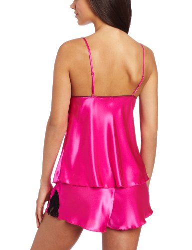 Seven Til Midnight Women's Enchanting 2 Piece Cami Set, Hot Pink, Large