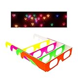 Heart Effect Paper Diffraction Glasses - For Fireworks, Festivals, Raves