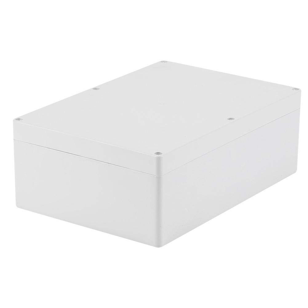 Akozon Junction Box, 263 * 185 * 95mm Electrical Project Enclosure Instrument Case Water-Resistant White Plastic Enclosure Project Case DIY Junction Box