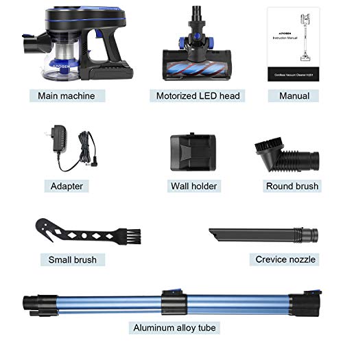 APOSEN Cordless Vacuum Cleaner 18KPa Powerful Suction 250W Brushless