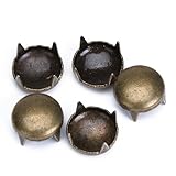50pcs Round Studs Spots Nailheads 9mm Antique Brass