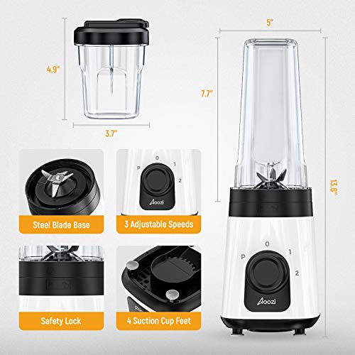 Personal Blender for Shakes and Smoothies, Single Serve Portable