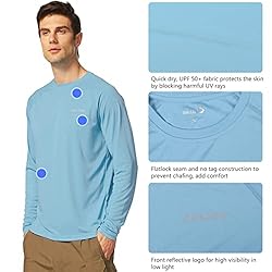 BALEAF Men's Long Sleeve Swim Shirts Rash Guard UV