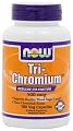 NOW Foods Tri-Chromium 500mcg/Cinnamon, 180 Vcaps (Pack of 3)