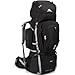 High Sierra Long Trail Top Load Internal Frame Pack, Black/Black/Silver, 90L / 36 x 15.25 x 11 inches